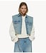 10DAYS Gilet cropped denim gilet blue denim