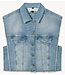 10DAYS Gilet cropped denim gilet blue denim