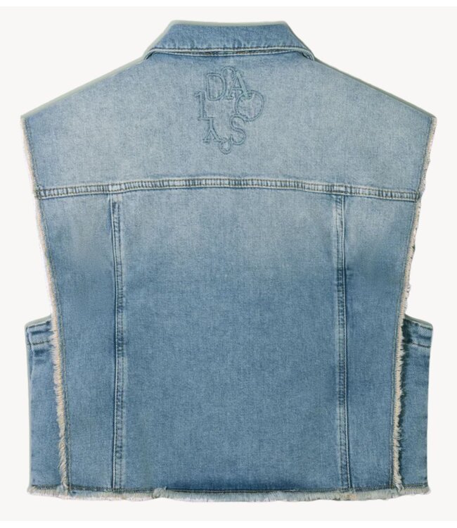 10DAYS Gilet cropped denim gilet blue denim