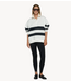 10DAYS Trui statement rugby sweater stripes ecru
