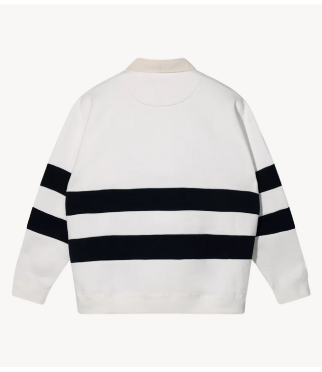 10DAYS Trui statement rugby sweater stripes ecru