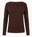 BY-BAR Top leya sparkle top chocolate brown