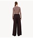 BY-BAR Top basic ls big stripe top burgundy crush