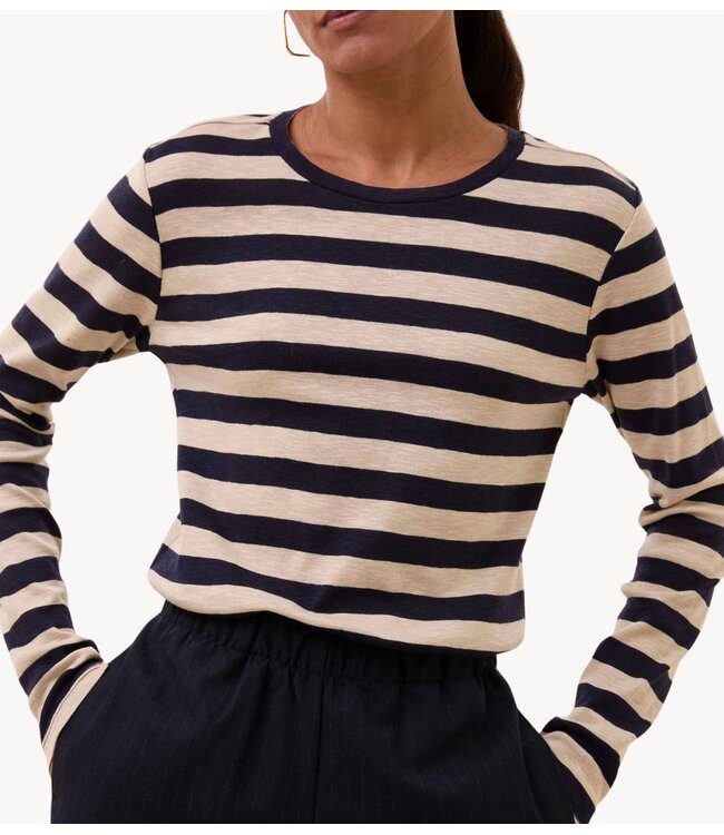 BY-BAR Top basic ls big stripe top night sky