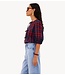 BY-BAR Blouse kaya red check blouse royal red check