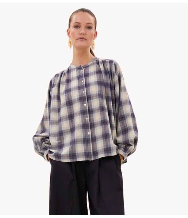 BY-BAR Blouse nyka tokyo check blouse tokyo check