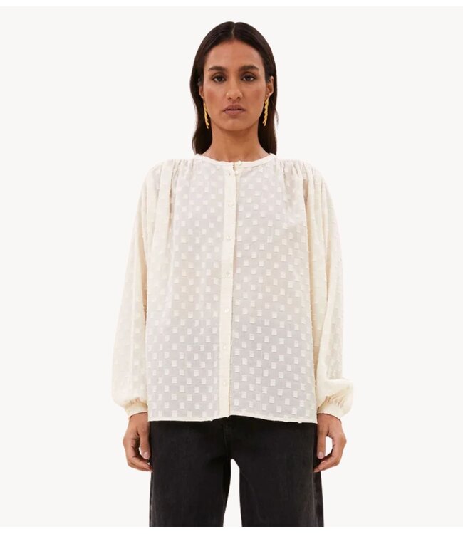 BY-BAR Blouse nyka weave blouse off white weave
