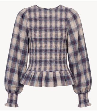 BY-BAR Blouse yena tokyo check blouse tokyo check