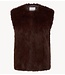 BY-BAR Gilet mona faux fur gilet dark brown