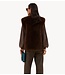 BY-BAR Gilet mona faux fur gilet dark brown