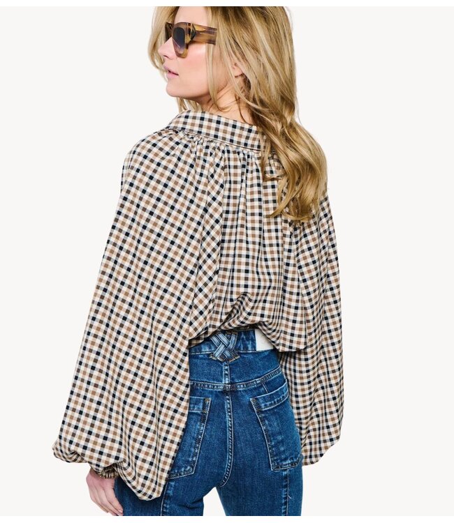 OU. Blouse Blouse Somerset Biscotti Check
