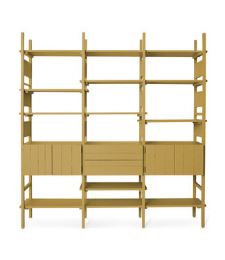 HKLIVING Kast Raw, Mosterd