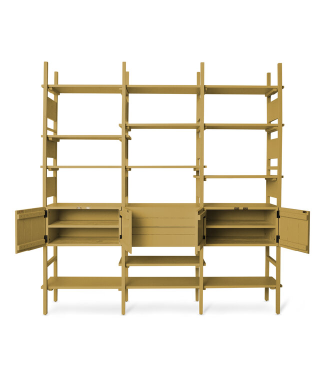 HKLIVING Kast Raw, Mosterd