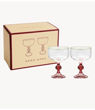 Anna+Nina Glas Harper Cocktail Glass Set of 2 Multicolour