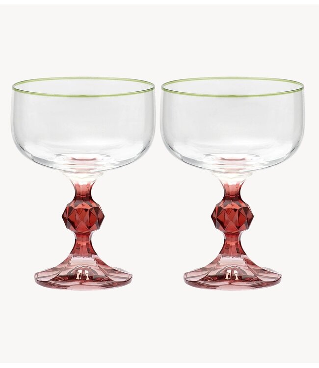 Anna+Nina Glas Harper Cocktail Glass Set of 2 Multicolour