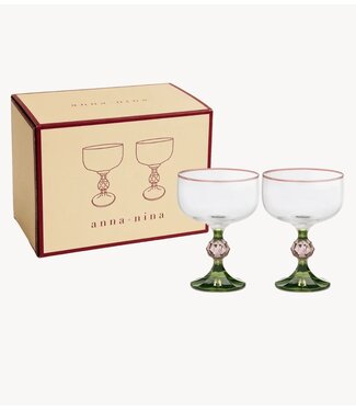 Anna+Nina Glas Evy Cocktail Glass Set of 2 Multicolour