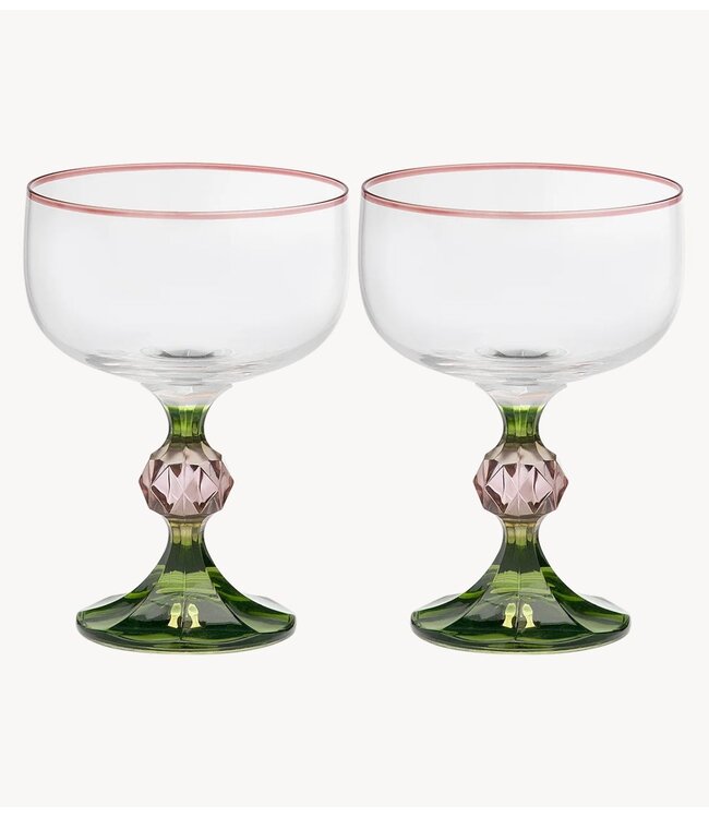 Anna+Nina Glas Evy Cocktail Glass Set of 2 Multicolour