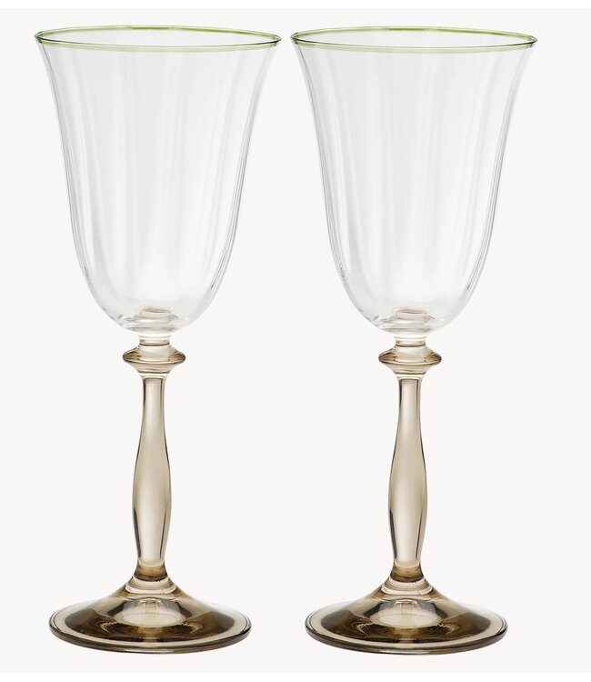 Anna+Nina Glas Lily Optic Wine Glass Set of 2 Multicolour