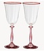 Anna+Nina Glas Clara Optic Wine Glass Set of 2 Multicolour