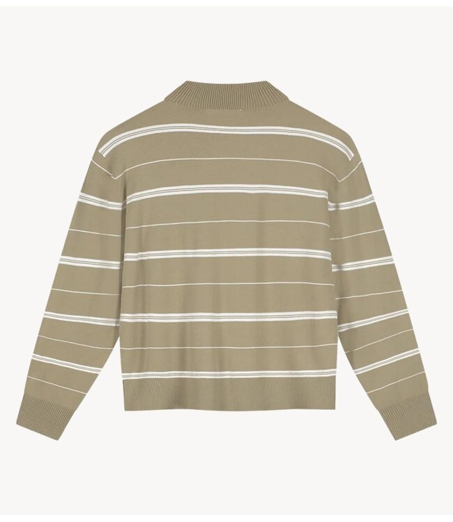 OLAF Shirt STRIPED KNITTED POLO LINT