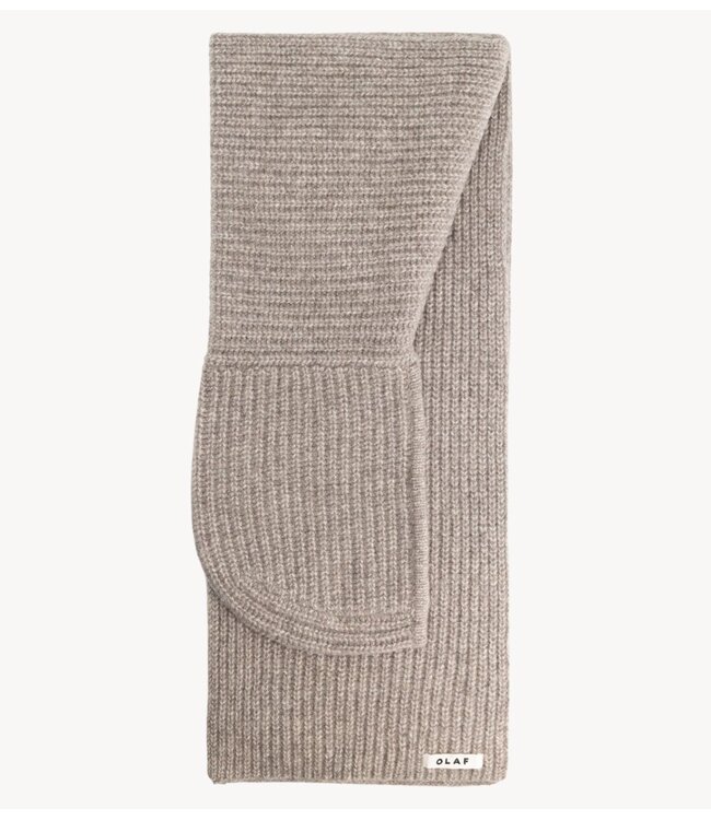 OLAF Sjaal WOOL HOODED SCARF LINT