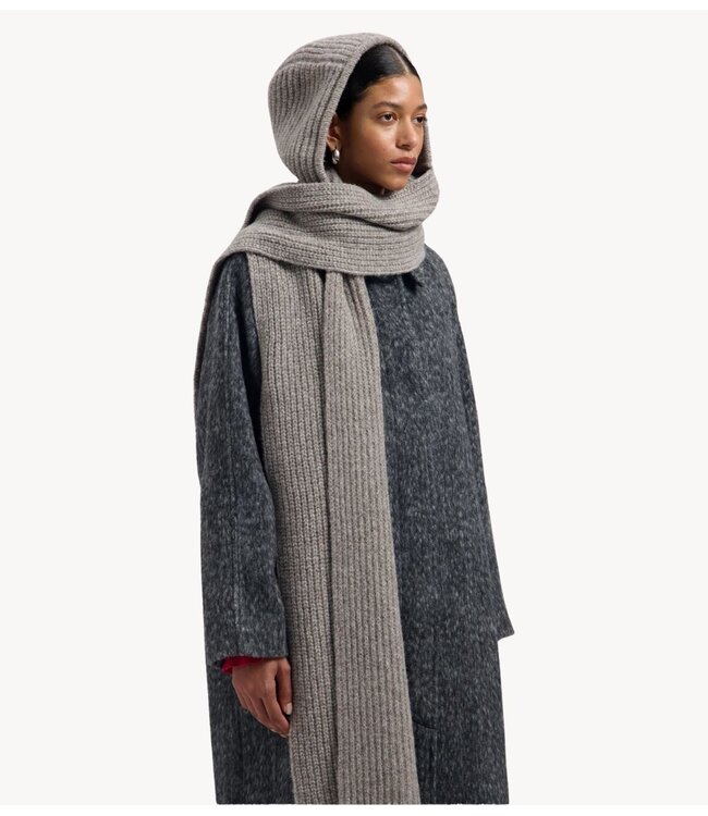 OLAF Sjaal WOOL HOODED SCARF LINT