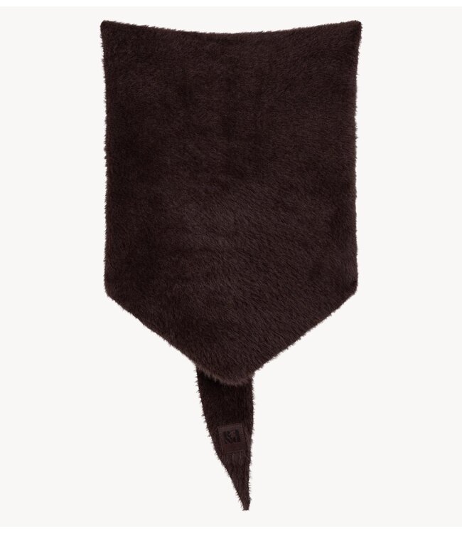 Refined Department Sjaal ladies knitted triangle scarf SAAR choc brown