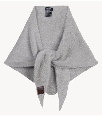 Refined Department Sjaal ladies knitted triangle scarf SAAR mid grey