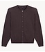 Refined Department Vest ladies knitted cardigan with shoulderpads ANGEL choc brown