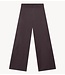 Refined Department Broek ladies knitted wide leg pants LOWEN choc brown