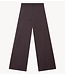 Refined Department Broek ladies knitted wide leg pants LOWEN choc brown