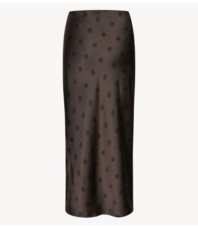 Samsøe Samsøe Rok SAAGNETA LONG SKIRT MULCH DOTT