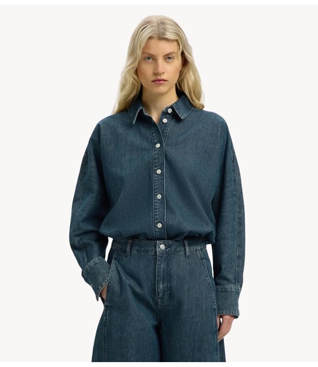 Selected Blouse SLWBELLA BATSLEEVE DENIM SHIRT Medium Blue Denim