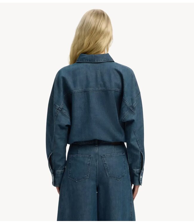 Selected Blouse SLWBELLA BATSLEEVE DENIM SHIRT Medium Blue Denim