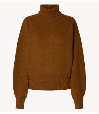 Selected Trui SLWELLIE LS KNIT ROLL NECK Monks Robe