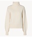 Selected Trui SLWELLIE LS KNIT ROLL NECK Egret