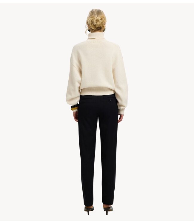 Selected Trui SLWELLIE LS KNIT ROLL NECK Egret