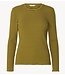 Selected Top SLWANNA LS CREW NECK TEE STR NOOS Fir Green W SNOW WHITE STRIPES