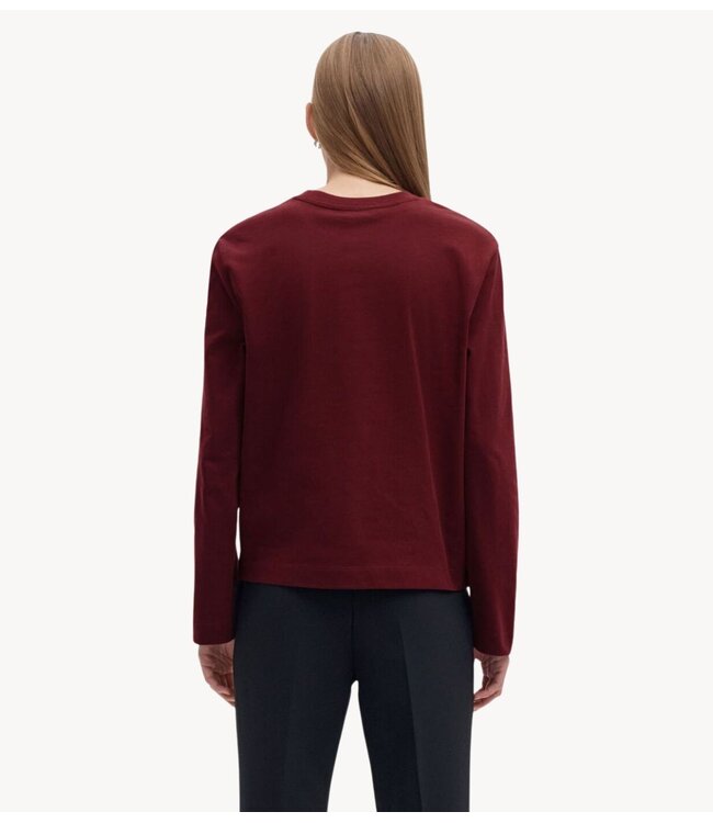 Selected Top SLWESSENTIAL LS BOXY TEE NOOS Tawny Port