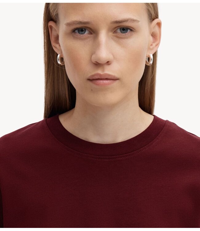 Selected Top SLWESSENTIAL LS BOXY TEE NOOS Tawny Port