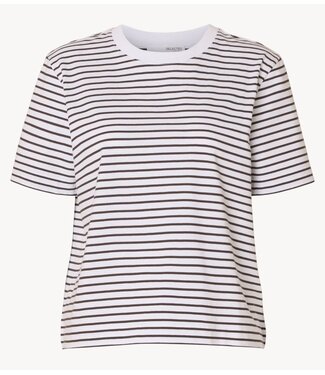 Selected Top SLWESSENTIAL SS STRIPED BOXY TEE NOOS Delicioso MULTI STRIPES