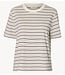 Selected Top SLWESSENTIAL SS STRIPED BOXY TEE NOOS Tawny Port BRIGHT WHITE - THIN