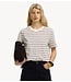 Selected Top SLWESSENTIAL SS STRIPED BOXY TEE NOOS Tawny Port BRIGHT WHITE - THIN