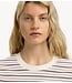 Selected Top SLWESSENTIAL SS STRIPED BOXY TEE NOOS Tawny Port BRIGHT WHITE - THIN
