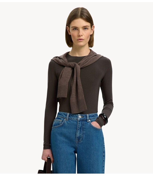 Selected Top SLWMANJA LS O-NECK NOOS Delicioso