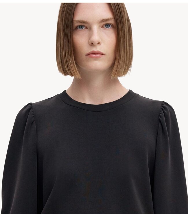 Selected Top SLWTENNY 3/4 SWEAT TOP NOOS Black