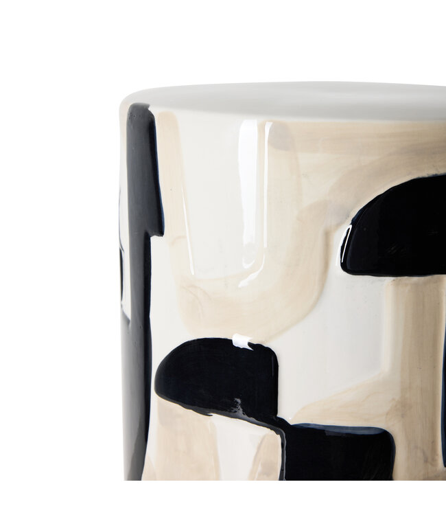 HKLIVING Bijzettafel Ceramic Zwarte Inkt