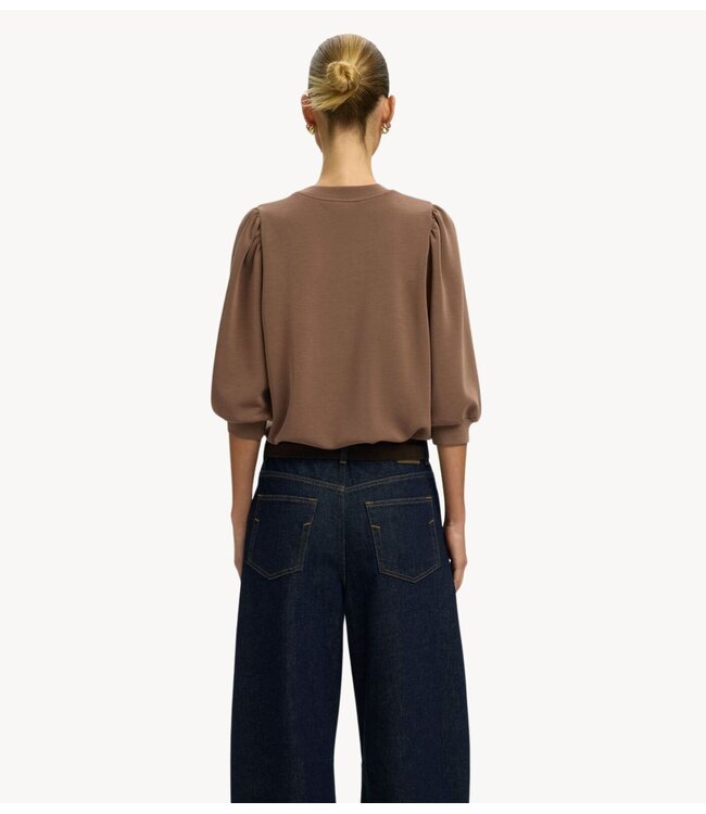 Selected Top SLWTENNY 3/4 SWEAT TOP NOOS Chocolate Chip