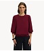 Selected Top SLWTENNY 3/4 SWEAT TOP NOOS Tawny Port