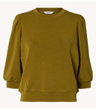 Selected Top SLWTENNY 3/4 SWEAT TOP NOOS Fir Green